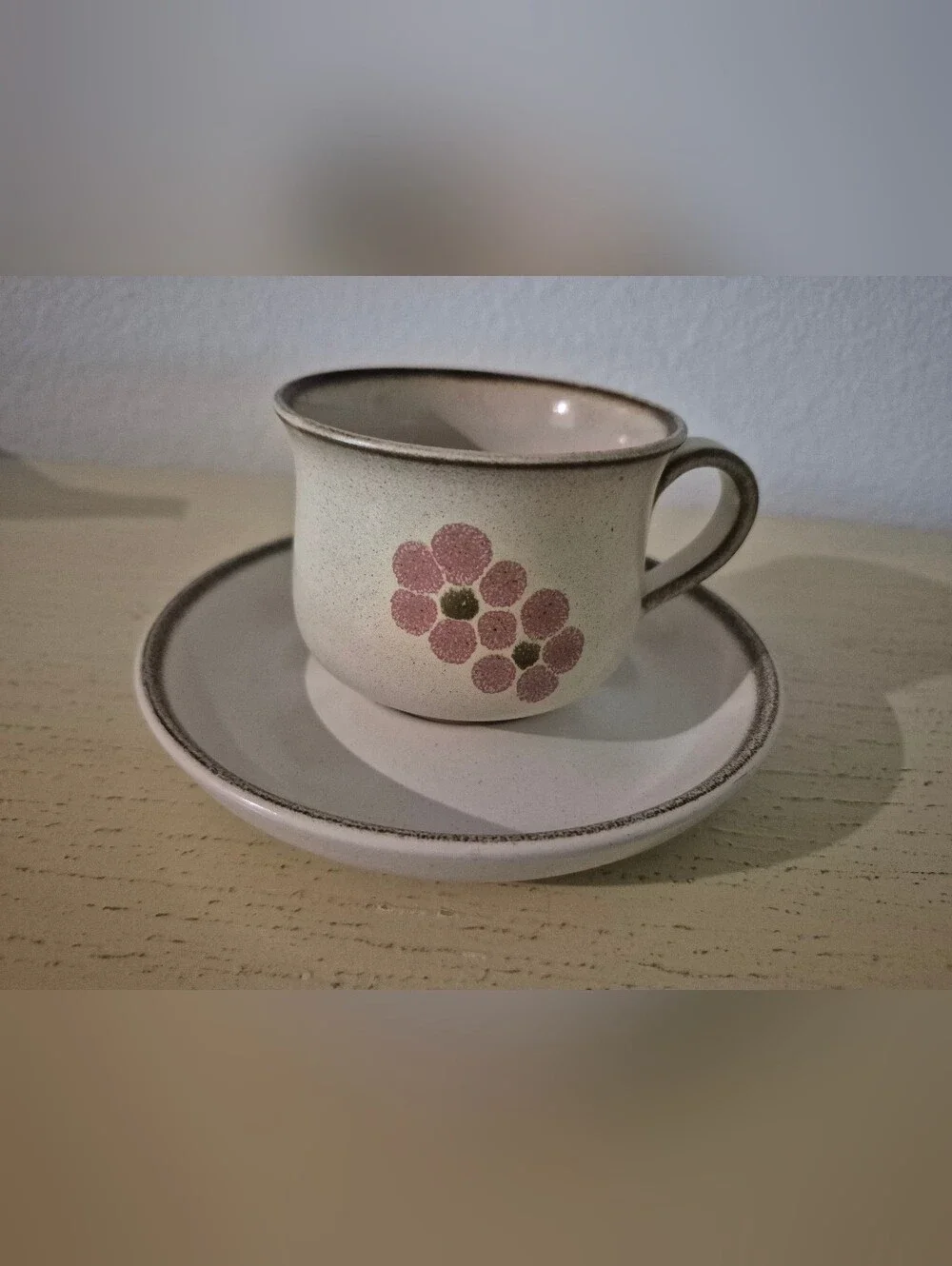 Denby England Gypsey Stoneware 2 Cup & Saucer Sets Vintage 1960s - 1970 EUC